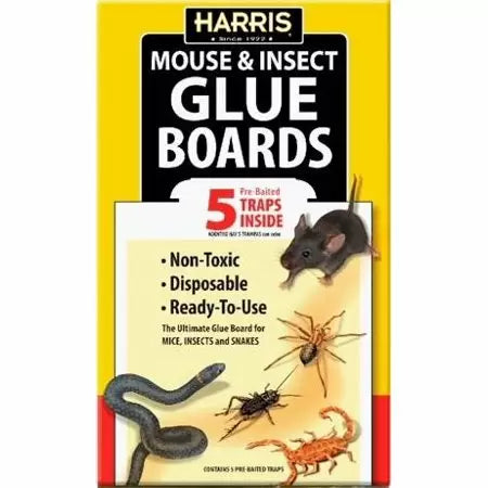 Harris Mouse & Insect Glue Boards (5 Pack)